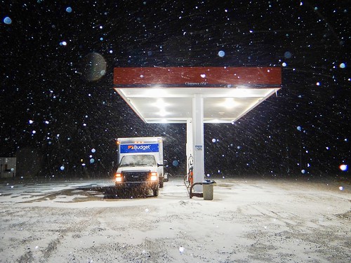 trip winter snow driving budget gas gasstation kansas roads february fuel mingo movingtruck 2014 crosscountryroadtrip