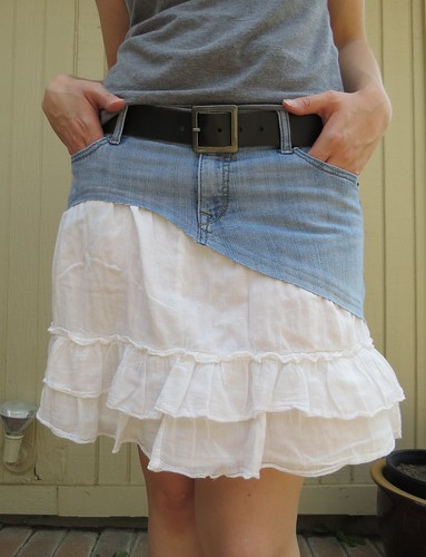 Denim Frill Skirt