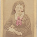 TINTED CDV - Woman w Long Curly Hair, Folded Hands - Pittston, Pennsylvania