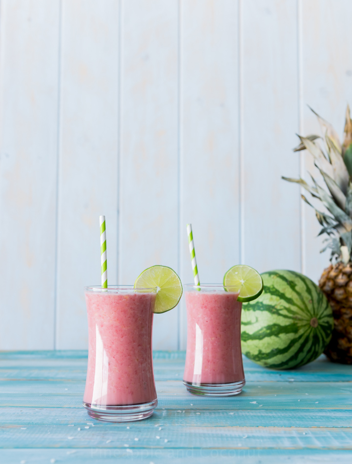 ‘Otai - Tongan Watermelon Drink. A refreshing watermelon coconut drink from Polynesia. Easy to make and delicious to drink. www.pineappleandcoconut.com