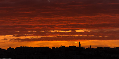africa sunset red skyline minaret morocco maroc tangier tanger tangiers kasbah september2013 october2013 t189522013