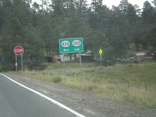 newmexico sign intersection biggreensign colfaxcounty nm434 nm120