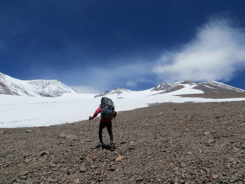 Climbing to Pissis high camp