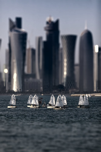 skyline race j boat photographer gulf yacht district sails shift embassy tilt doha qatar glynne pritchard decolor decolour