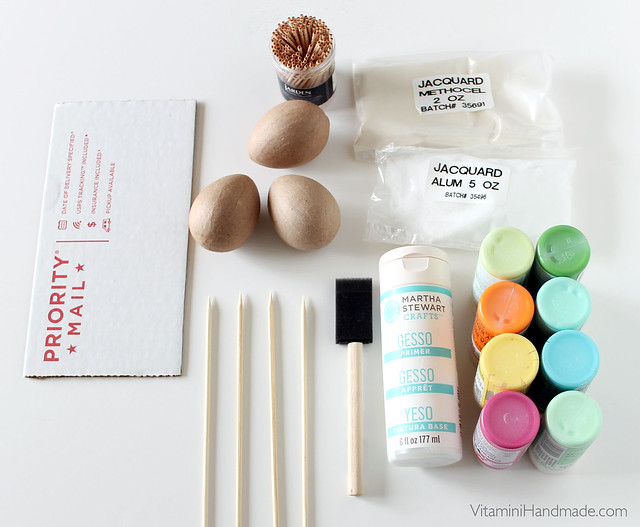 DIY Traditionally Marbled Paper Mache Eggs
