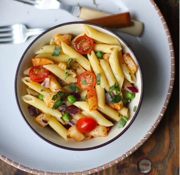 WARM PASTA SALAD WITH Fennel flavoured VEGETABLES - 5 Easy Kids Lunch Box ideas