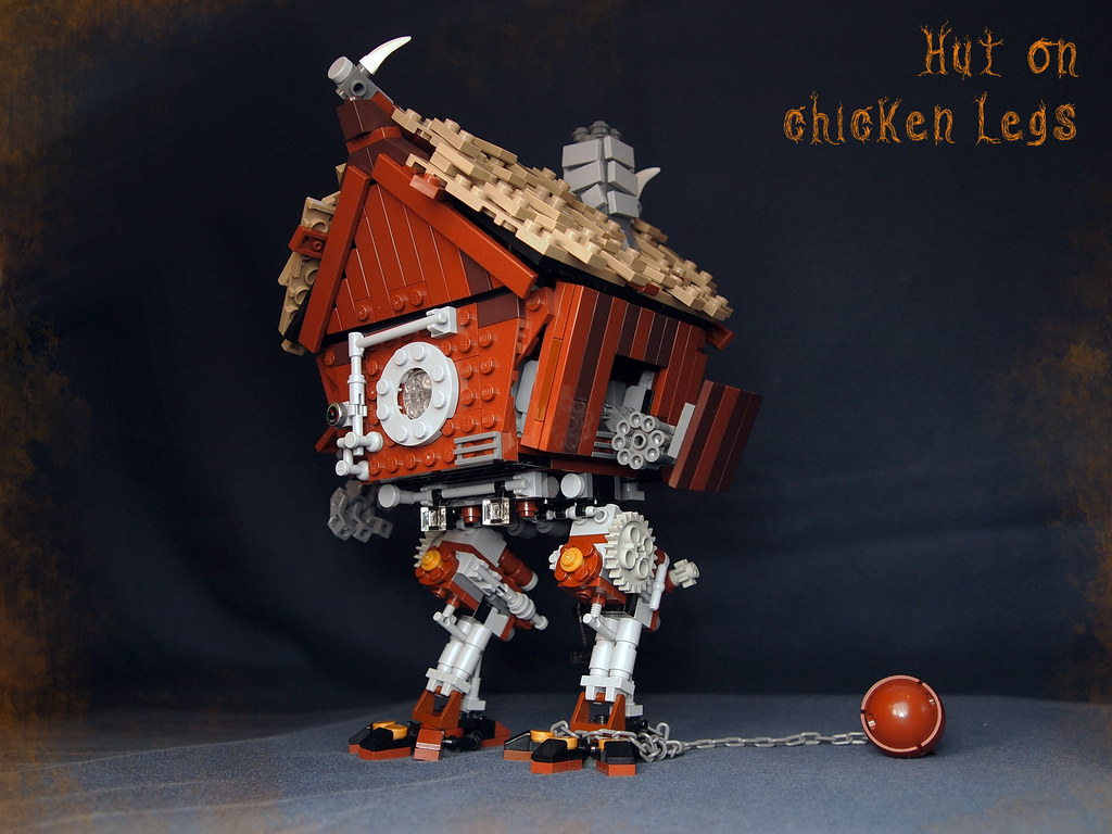 Hut on chicken legs in battle position