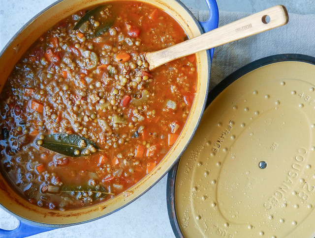 Smoky Lentil + Quinoa Soup