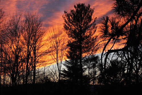 winter sunset vermont