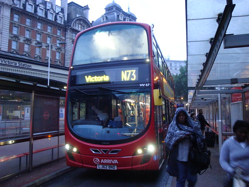 Arriva London HV67 on Route N73, Victoria