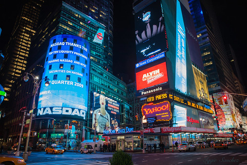 ny timessquare midtown city night light lights colors newyork advertisement buildings billboards big tall screens neon