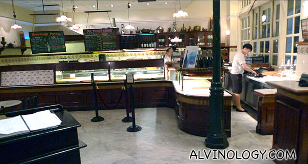 Pastry and brea section in the adjoining bakery 