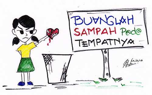 Gambar Tangan Buanglah Sampah Pada Tempatnya