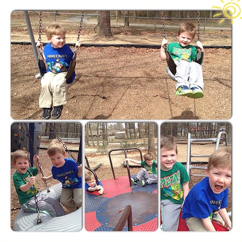 Brian and Nathan enjoyed the park today! We always love having Nathan stay with us! He's off to Mammy's house for the rest of the week, but we'll still get to see him lots! #instacollage