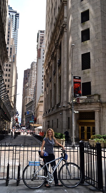 Downtown NYC Wall Street biking nyc