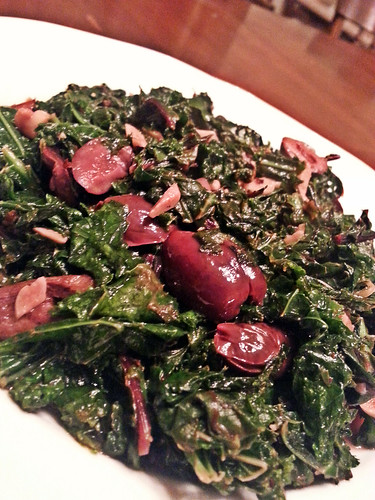 Sauteed Greens with Olives Aayna