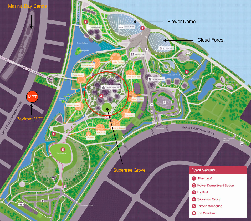 Map Gardens By The Bay | Singapore