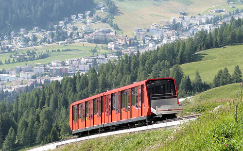 switzerland davos weissfluhjoch funicular seilbahn funiculair höhenweg kabelbaan graubunden ケーブルカー parsennbahn