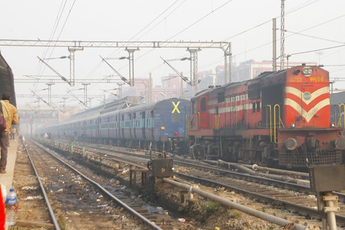 Indian Railway WDG-3A series in Delhi.Sta, Delhi, India /Jan 9,2014
