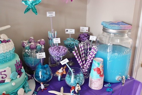 Under the Sea” Candy Bar {“The Little Mermaid” Birthday Party