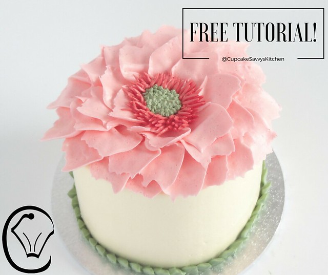 Mini Buttercream Flower Cake by Cupcake Savvy