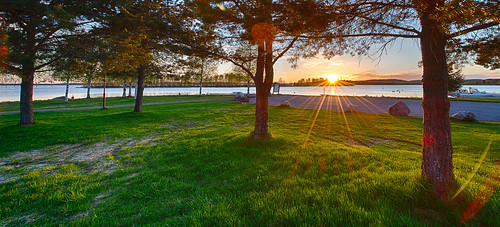 sunset panorama lake suomi landscape harbor nikon zoom lensflare fi nikkor dslr ultrawide hdr d800 lieksa pohjoiskarjala timitra 1424mmf28 braheantie