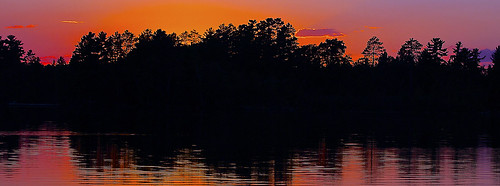 sunset lake wisconsin glow chain fourth moen rhinelander moens