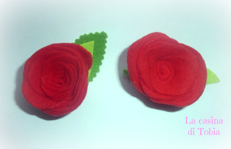 fiori di feltro fatti a mano La Rosa