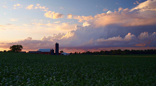 sunset sky clouds michigan clintoncounty