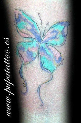 Tatuaje mariposa watercolor, Pupa Tattoo, Granada by Marzia PUPA Tattoo