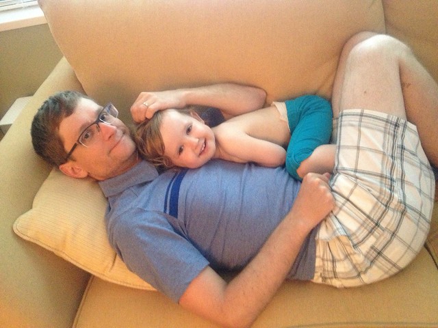 "cuddle with daddy!"