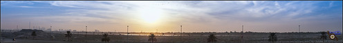 sunset panorama sun beach birds buildings dubai shoreline sharjah unitedarabemirates plamtree burjkhalifa