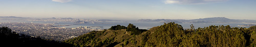 california ca city morning panorama by oakland bay berkeley san francisco view richmond east hills area vista northern emeryville