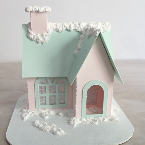 How to: decorate a putz house with snow / AllThingsPaper.net