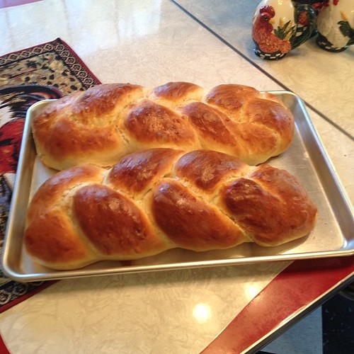 Homemade challah bread