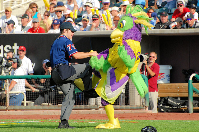 BirdZerk and the "umpire" do their dance