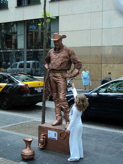 Barcelona street performer