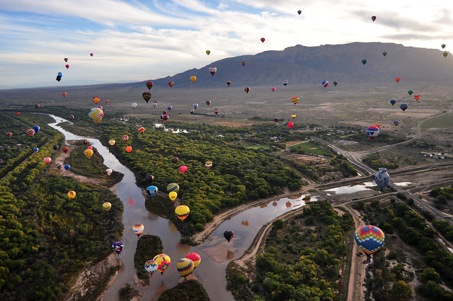 baloon festival over Rio Grande