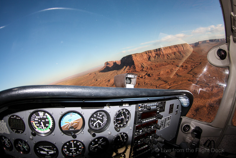 Flying over Monument Valley