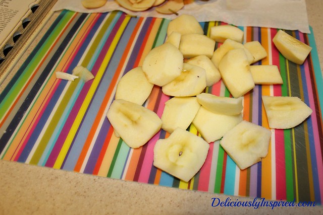 Apple Cake - sliced apples