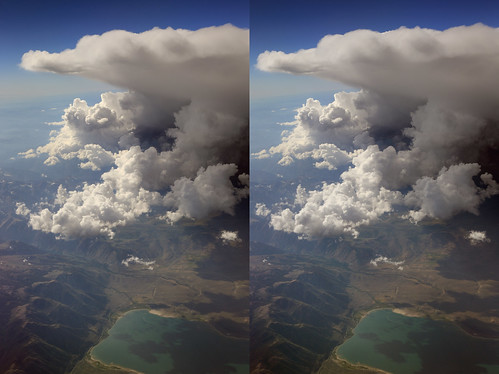 california clouds 3d crosseyed aerial stereo monolake sierranevada thunderhead rdt