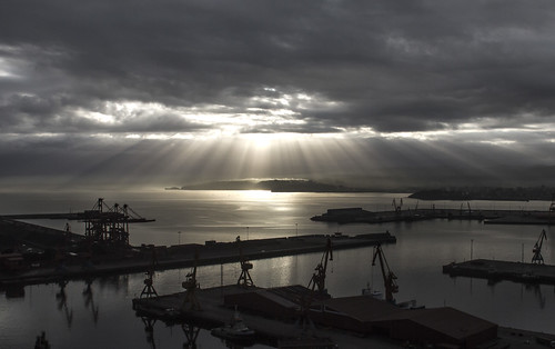 sea cloud sun sol sunrise puerto mar harbour amanecer nube jordasin