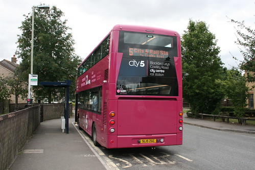 Rear of Oxford Bus Company 751 on Route 5, Blackbird Leys