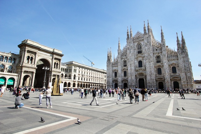 Milan Duomo and Galleria wide angle