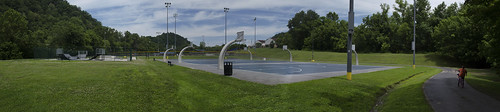 panorama kentucky skatepark jacksonkentucky douthittpark breathittcountykentucky nikond7000 outdoorbasketballcourts littlegirlridingbicycle