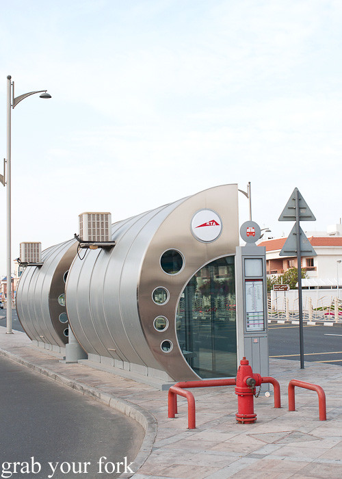 Air-conditioned bus stop in Dubai
