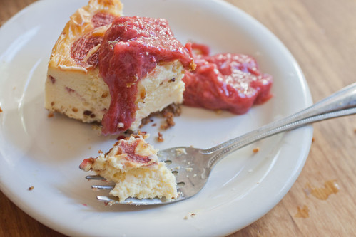 Rhubarb Cheesecake Slice