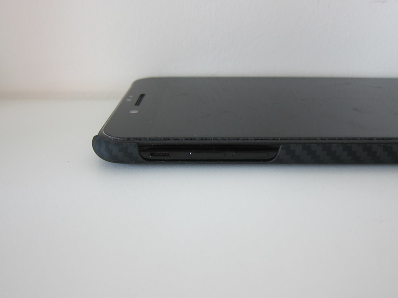 Pitaka's Aramid iPhone 7 Plus Case - With iPhone 7 Plus - Left