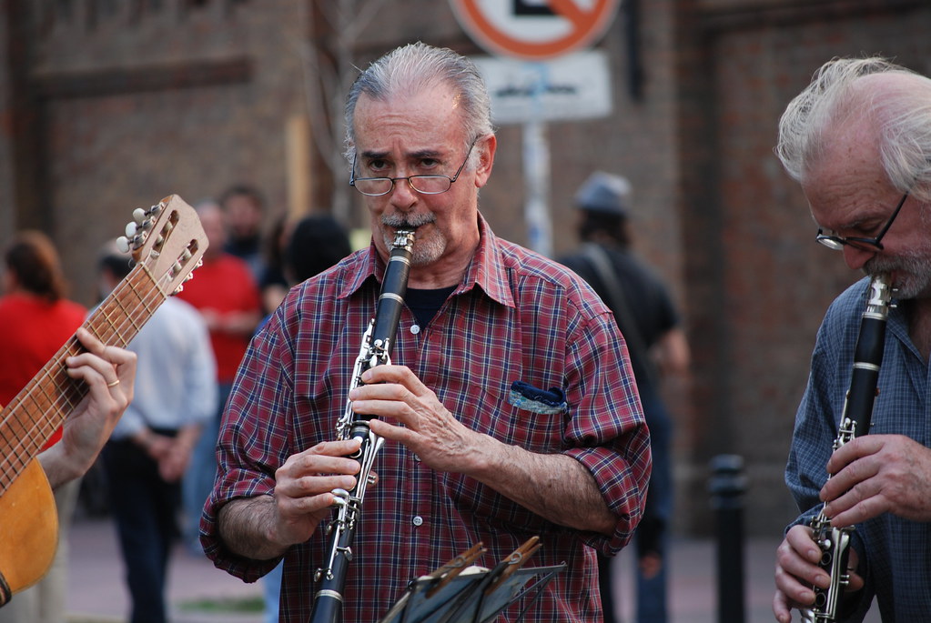 Flautista en Recoleta