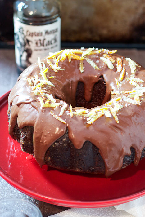 Candied Citrus and Chocolate Rum Cake #CaptainsTable